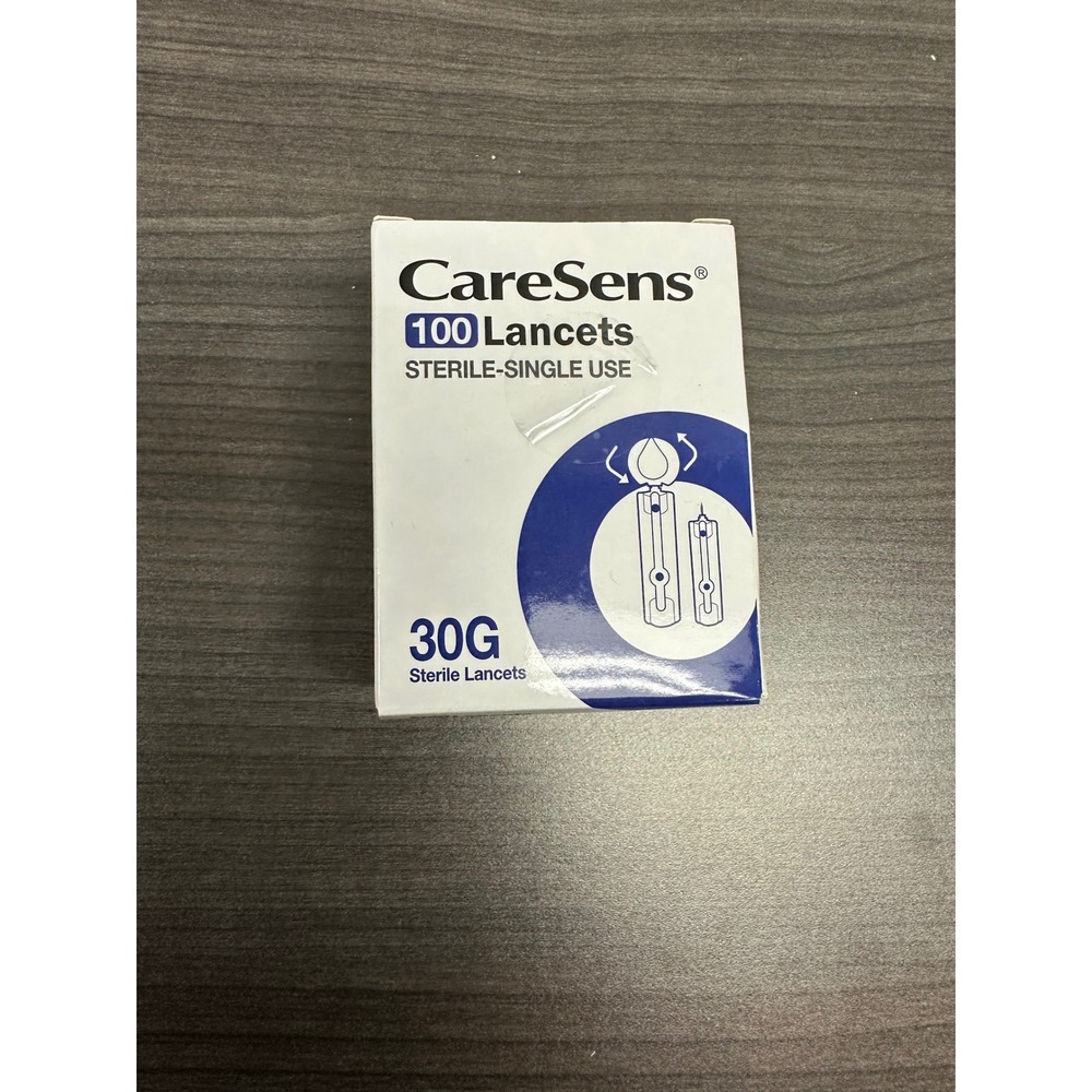 CareSens 30G Sterile Lancets 100 Count Single Use Blood Glucose Testing 2028 Exp